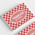 Creatie 100 Thank You So Much Business Cards, Elegant Check Prints, Shopping Purchase Thanks Greeting Cards to Customer, 3.5 x 2.3 Inch, Design 5