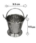 Dynore Stainless Steel Daal/Sabji/Gravy Serving Bucket/Balti Small