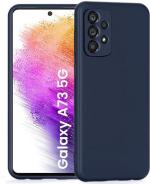 S-Hardline Samsung Galaxy A73 5G Black Silicone Slim Flexible Inner Microfiber Cloth Cushion Lining Protective Back Cover