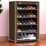 CMerchants 5 Layer Brown DIY Collapsible shoe stand