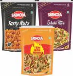 SATMOLA NAMKEEN COMBO : TASTY NUTS 425g + SHAHI MIX 300g + ALOO BHUJIA 425g