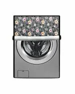 The Furnishing Tree Washing Machine Cover Floral Grey Compatible for LG 7 Kg Front Loading FHT1207ZNL