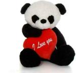 Kashish Trading Company Soft Stuffed Black & White Panda With Heart I Love You Teddy Bear (85cm) - 34 inch (Black)