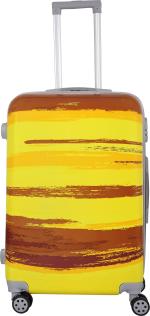 POLO CLASS Yellow and Brown Polycarbonate 360 Rotating Wheel Luggage Trolley Bag - 50 cm
