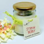 Sapi’S White Soy Wax Scented Jar Candles, Strawberry (Set Of 1)