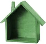 7 Trees Antique Floating Wall Hanging Shelf/Wooden Wall Shelves/Rack and Shelf/Display Shelf Hut Shape Stand for Home/Kitchen/Office/Bedroom/Livingroom/Balcony Decor (Green)