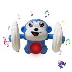 Notting Hill Toys Dancing Spinning Rolling Tumble Monkey Toys for Kids Best Gift for Kids Voice Activated Banana Monkey with Light and Music (BLUE)