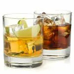 Bold & Wide Plain Whiskey Glasses - 300 ml Bar Glass for Drinking Bourbon, Whisky, Scotch, Cocktails, Cognac- Old Fashioned Cocktail Tumblers (2)
