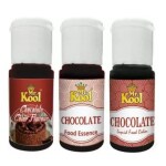 Mr.Kool Food Essence Chocolate, Food Color Chocolate , Chocolate Color Flavor 3-IN-1 20ml Combo.
