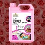 Kyara dreams liquid detergent 5Liter Rose Fabric Care, Suitable for Top-Load and Front Load Machine and Hand Wash, Concentrated Laundry Detergent