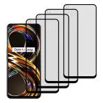 Kite Digital [Pack of 4] Realme 8i Matte Finish [Black] Tempered Glass Screen Protector with Edge to Edge Coverage - Easy Installation Kit
