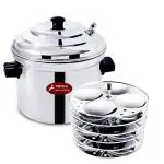 Prithi Home's and Kitchen Idli cooker Idli maker 6 plate 24 idlies Stainless steel idly maker