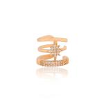 LaBerra Gold Plated Star Ear Cuffs/Ear hook/Earpiece | Single Earring Modern Jewellery For Women And Girls | Stylish Jewellery For Party