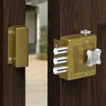 Plantex Heavy Duty Dead Bolt Lock/Rim Lock Set/Trio Lock Dead Bolt for Home,Office,Hotel (Brass Antique)