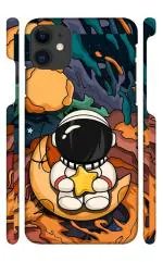YAPZONE | Colorful Space Guy Cartoon | Designer Printed Hard Back Cover for Apple iPhone 11 Premium & Attractive Case for Your Smartphone