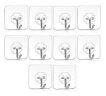 SAMEZONE Transparent Sticky Hanging Hooks (Pack of 25)