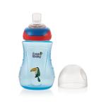 BeeBaby Soft Silicone Spout Sippy / Sipper Cup for Baby / Toddlers 250 ML / 9 Oz. Leak Proof, BPA FREE. 9M+ (Blue)