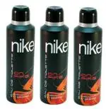 NIKE N150 Man On Fire Deo 200ml Each (Pack of 3) Deodorant Spray - For Men