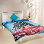 STITCHWELL 150 GSM MICROFIBER DIGITAL PRINT BLANKET/CONFORTER-Blue/Red