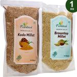 Farmbean Millets Combo 1KG Pack of 2| Natural Grains Unpolished Millets | Kodo 500g, BrownTop 500g | Low GI Rice | Nutrient Powerhouse, High Protein & More Fibre than Rice