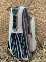 BETTER PRODUCTS Greenery Stitched Leaf Hemp Backpack to buy New Himalyan Eco Friendly Hemp Laptop Backpack