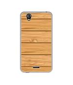 Casotec Wooden Texture Pattern Design Printed Silicon Soft TPU Back Case Cover for Gionee P5 Mini