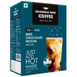 Colombian Brew Mint Chocolate Mocha Cafe Latte, Instant Coffee Powder Premix (3 in 1), 10 Sachets