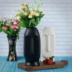 Kraftlik Handicrafts Bottle Shape Ceramic Vases Planter Flower Pot Face Shape Planter Combo