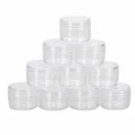 pmw - 24Pcs 10g/ml Cosmetic Empty Jar Pot Eyeshadow Makeup Face Cream Container Transparent - Mini Dabbi