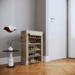 Fabura Shoe Rack in 5 Shelf with Cover in Beige Color