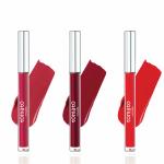 Flicka 3 Tomato Liquid Lipstick Combo -Pink, Red & Crimson Red | Non Transfer Liquid Matte Lipstick