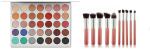 Lenon Beauty 35 different shades of Eyeshadow the Hill Palette 70 g (multicolor) & 10 Pcs Pink Makeup Brush (2 Items in the set)