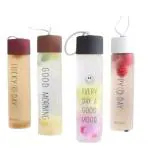 SHG ENTERPRISE Lucky day Glass Bottle Portable Water Bottle Leak Proof | Office Bottle | Gym Bottle | Home | Kitchen | Travel Bottle Lucky Day