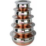 MB BROTHERS Silver Stainless Steel Handi Pot (Pack of 5)