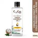 COCO CRUSH Virgin Coconut Oil| Cold Pressed, 100% Pure Natural| Hair, Body, Baby Massage (50 ml)