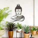 NORTHLIGHT DECORS Lord Buddha Acrylic Art Work (23.9 X 28.9 INCH, Black)