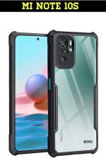 XOVO Back Cover for Redmi Note 10S (Transparent, Dual Protection, Pack of 1)