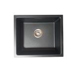 SAFE CHEF Ariel Kitchen Sink 21x18, Metallic Black Finish, 304 Grade Stainless Steel (Size Big, Black)