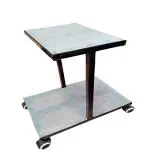 RAJCHIEF Double UPS Battery Inverter Trolly Stand for Home Flat & Tubular Battery in Designer Fiber Sheet (5KG Metal 1inchi Pipe) Twin Caster Wheel