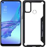 CarryWrap Back Cover for Oppo A53 (Black, Transparent, Hard Case)