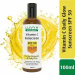 Luvyh Vitamin C Daily Glow Sunscreen SPF 50 100ml - Protects from UV Rays, Brightens Skin, Anti-Aging Formula