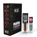 NEUD Matte Liquid Lipstick Oh My Coco Smudge Proof 12-hour Stay Formula with Free Lip Gloss- 1 Pack
