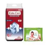 Extra Care Baby Pant Diaper 4XL size (50 piece) + Extra Care Baby Wipes (80 piece)