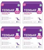 Tedibar Moisturising Baby Bathing Bar 75gx2 (Pack of 4) (Count of 8 Bars) with Skin Friendly PH|100% Soap Free | Dermatologically Tested and No. 1 Pediatrician Prescribed Moisturising Bar - By Torrent Pharma (Pack of 4)