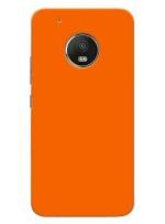 MobiEra Moto G5 Plus Plain Orange Design Plastic Hard Case Cover