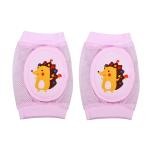 Little Monkeys Pink Cotton Elastic Baby Anti-Slip Elbow & Knee Pads (5-9 M)