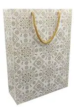 Tasche Paper Products Multicolor Paper Simply Gold Design Gift Bags For Gifting Presents (20.32 x 7.62 x 27.94 cm) Pack Of 80