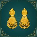 arch fashion Traditional Gold Platted Long Earrings Collection ERG2088