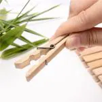 MOLTERA Bamboo Cloth Clip Wooden Clips for Cloths Art Craft Hardwood Clothes Pegs Bamboo clothes pegs (pack of 20)