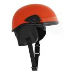 Western Era Unisex Half Helmet for Men & WomenClear Visor& Color - Orange Glossy (M)